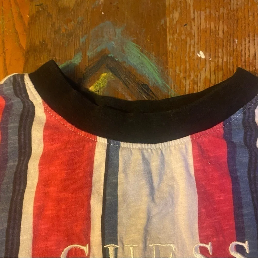 Really Clean Classic Guess Originals Los Angeles Striped Shirt Size Small - Picture 6 of 8